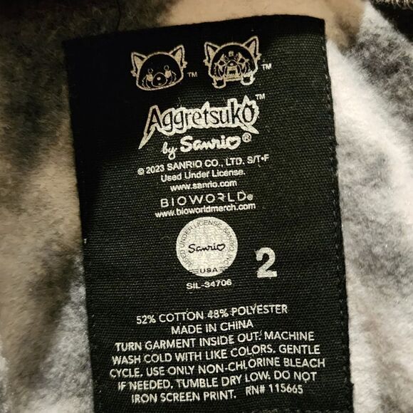 2X 18W 20W Torrid Black Pink Aggretsuko Sanrio Cozy Fleece Sweatshirt Tiedye NWT - Picture 6 of 7